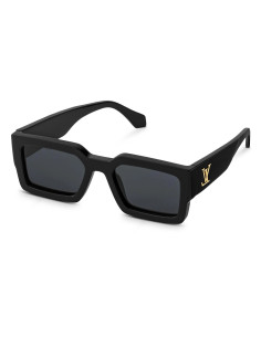 LOUIS VUITTON Acetate LV Waimea Square Sunglasses Z1082W Black 569076